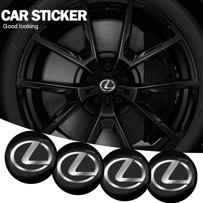 

4Pcs Car sticker Wheel Center Hub Caps emblems Decals For Lexus IS250 IS300 RX330 RX350 nx rx330 rx300 gs300 is250 Accessories