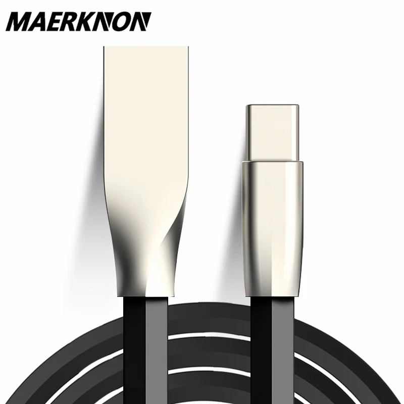 Кабель USB Type C из цинкового сплава кабель для быстрой зарядки передачи данных usb