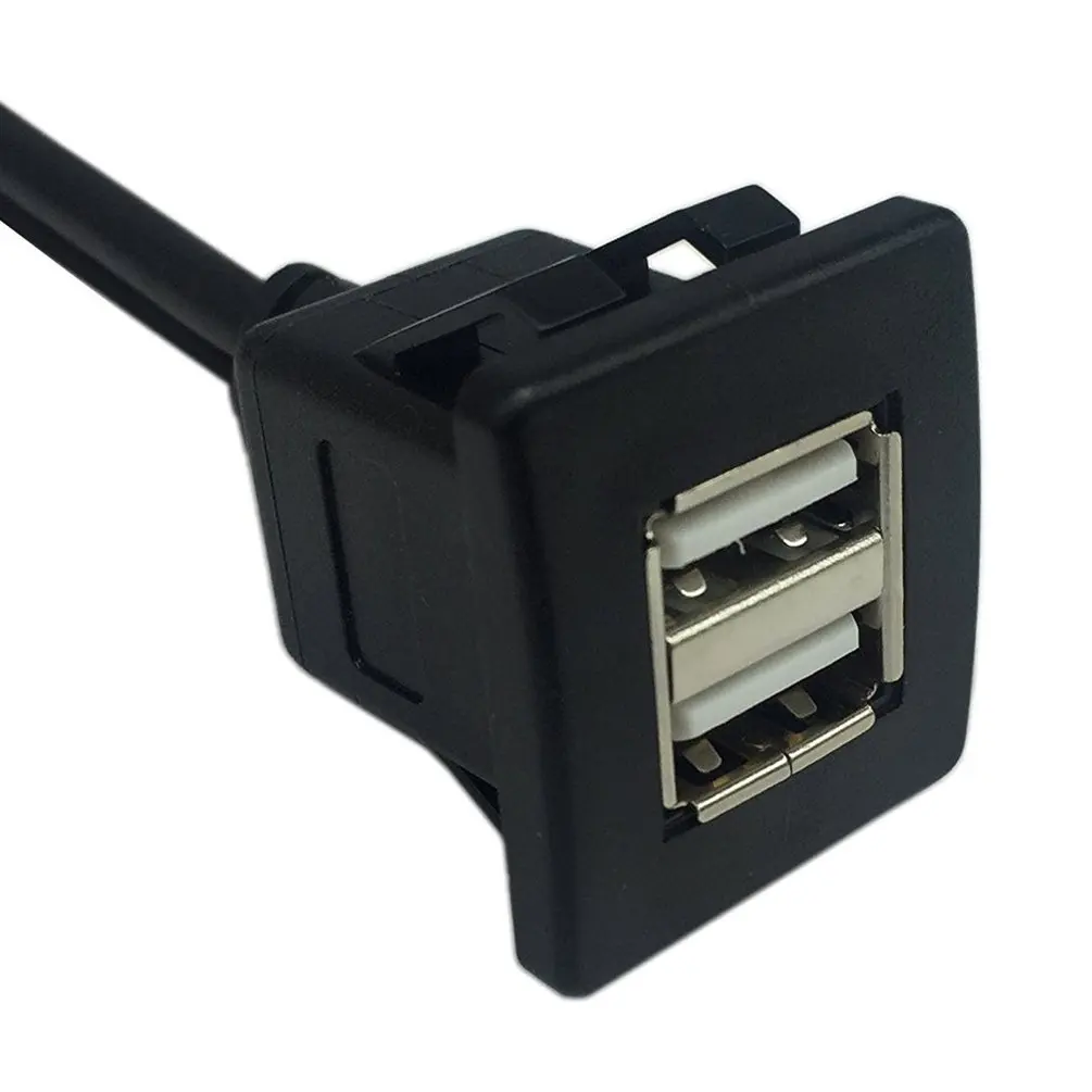 USB2.0 кабель для скрытого монтажа 1M/2M двойной/aвтомобильное зарядное устройство с