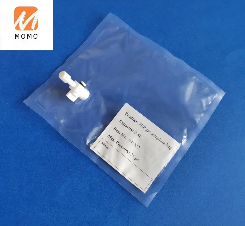 

0.2L~20L Lab use FEP gas sampling bag with PTFE valve for corrosive gas