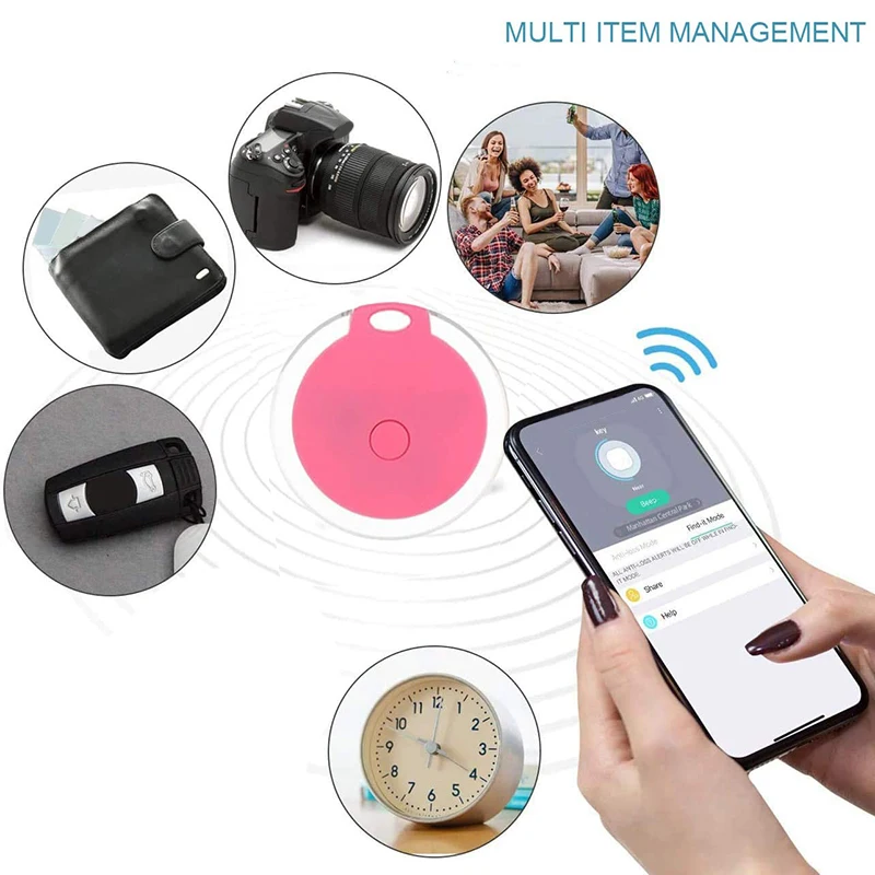 

4 Pack Smart Key Finder Locator, GPS Tracking Device for Kids Pets Keychain Wallet Luggage Anti-Lost Tag Alarm Reminder