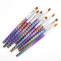 8 pcsset uv gel gradient french shading pen acrylic polish design manicure tools nail painting drawing carving tips art brush