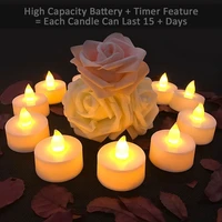 flameless flickering wax 24pcs electronic led candle lights for wedding party home christmas decoration supplies night light