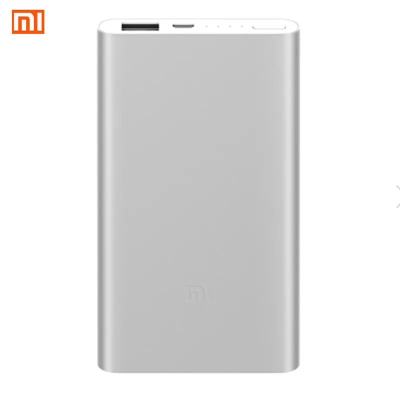 Оригинал Xiao mi mobile power 5000 mAh bank портативное зарядное устройство 2 батарея для