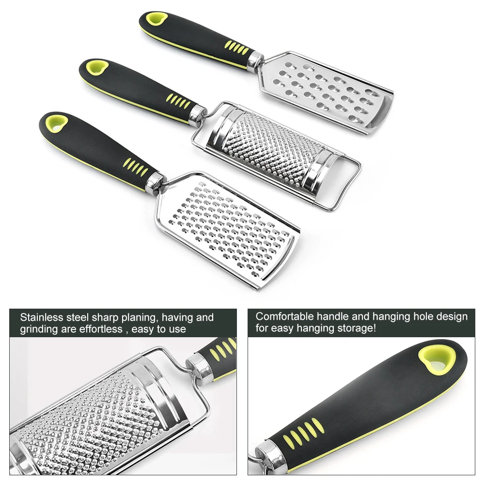 3pcs Multifunctional Rectangle Stainless Steel Mill Cheese Grater Tools Chocolate Lemon Zester Fruit Peeler Kitchen Gadgets | Дом и сад