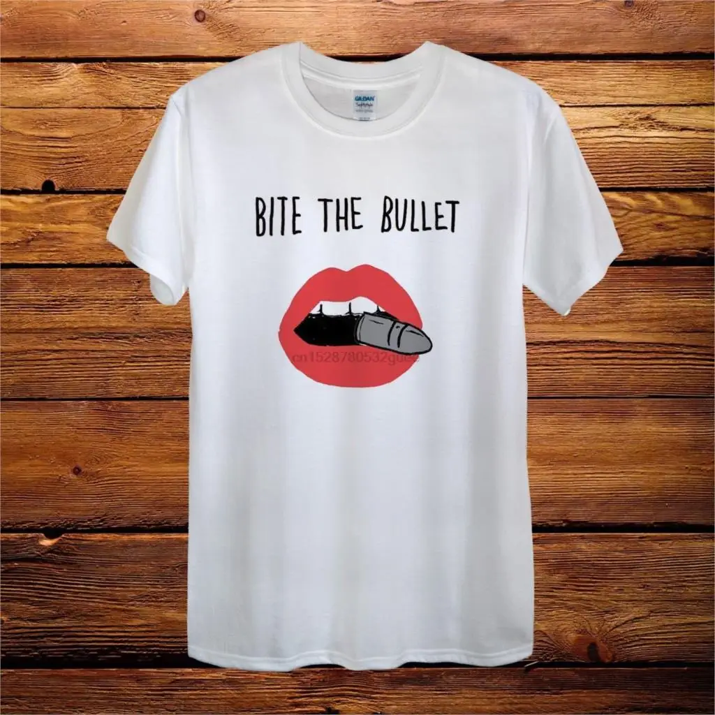 Мужская и женская футболка в стиле унисекс Bite The Bullet | одежда