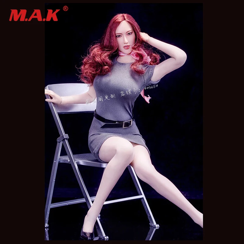 

1/6 female action figure woman sexy OL dress suit stretch close fit 12" Female Figure body in stock