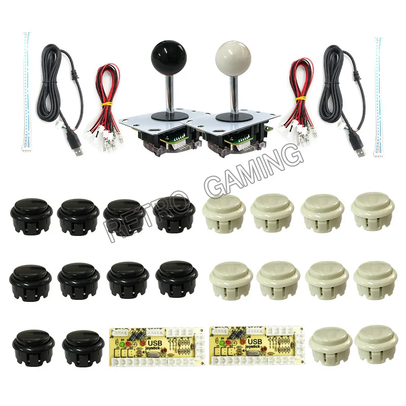 Аркада 2 игроков DIY Kit Zero Delay USB контроллер ПК к джойстику + кнопки проводка для MAME &