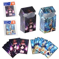 original cartoon goddess card sleeves anime character collection card box tcg board game peripheral card storage card set