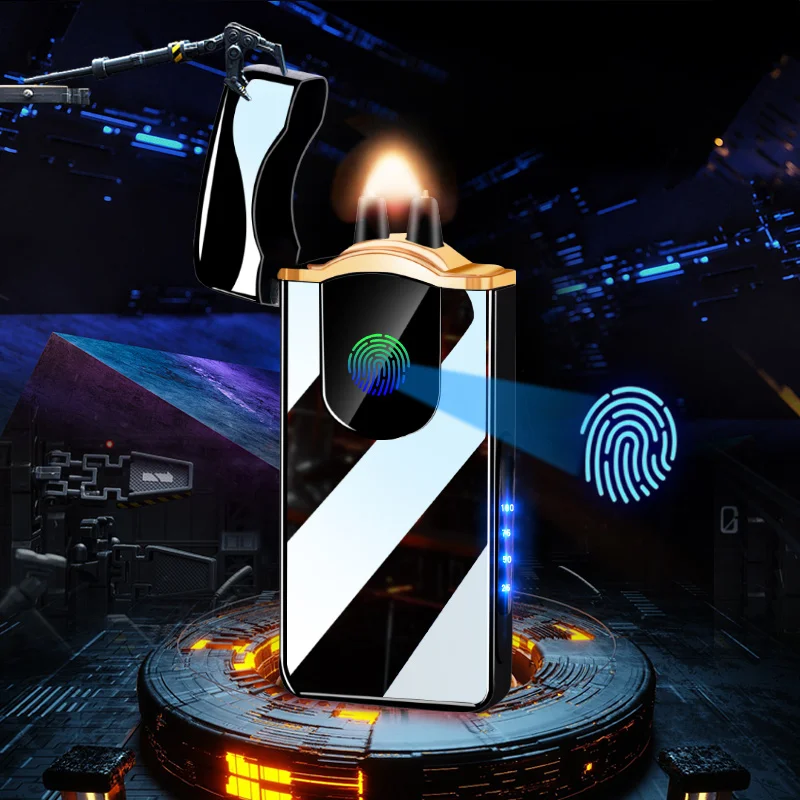 

2020 Big Flame Lighter Windproof Arc Electric Candles Lighters Plasma smoking Gift for husband