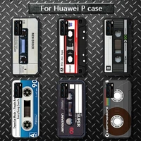 vintage magnetic tape cassette phone case for huawei p40 pro lite p8 p9 p10 p20 p30 psmart 2019 2017 2018