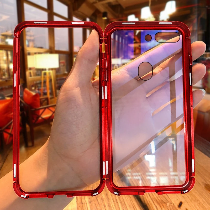 Роскошный магнитный металлический чехол для телефона Huawei P40 Lite P30 P20 Y5 Y6 Y7 Prime 2019 Honor