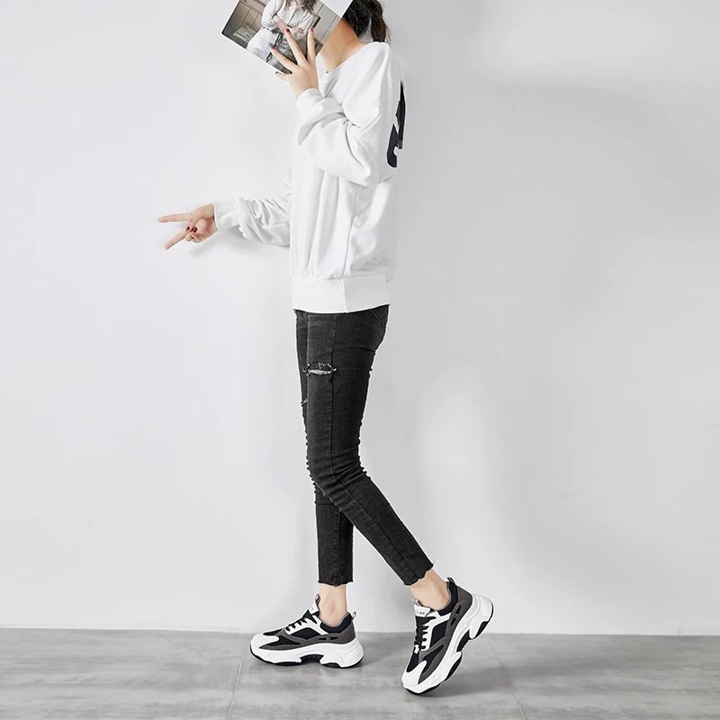 Новая Осенняя дышащая Студенческая спортивная обувь в Корейском стиле с сеткой