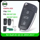 Пульт дистанционного управления DIYKEY для Audi A1 Q3 S1 8X08372208X0837220D, встроенный чип ID48 434 МГц ASK 8X0 837 220 8X0 837 220 D