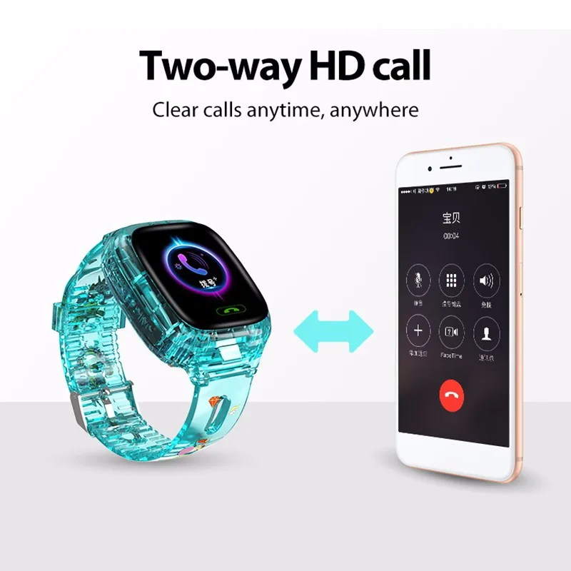 Детские умные часы с дистанционным контролем детские Wi-Fi GPRS LBS позиционирование