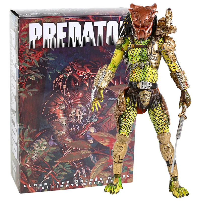 NECA Predator 2 Ultimate старший Золотой Ангел ПВХ экшн-фигурка Коллекционная модель