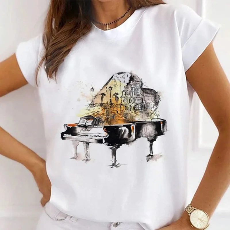 

WK Fashion T Shirt Women Summer Casual Tshirts Tees Harajuku Korean Style Graphic Tops Kawaii Female T-shirts Cothing