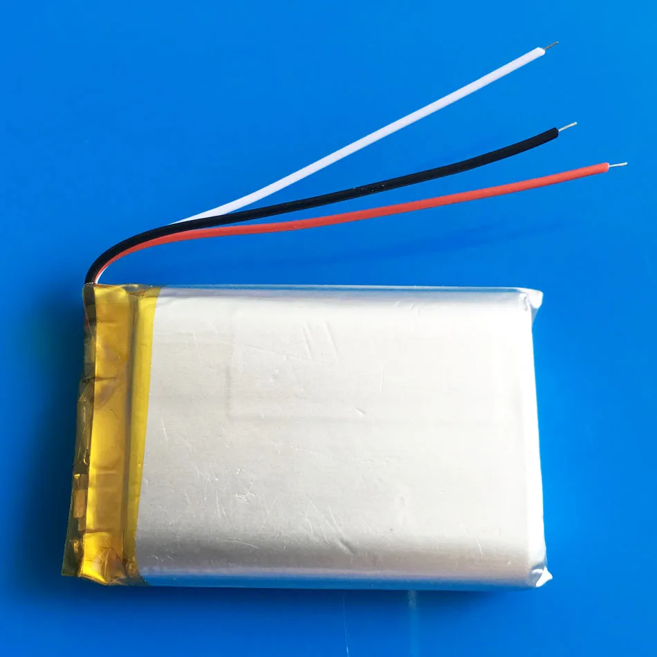 103450 3 провода 2000mAh 3,7 V литий-полимерная аккумуляторная батарея для MP3 gps навигатора DVD рекордер гарнитура электронная книга камера