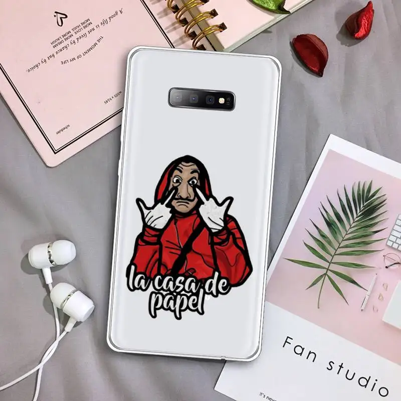 

La Casa de papel Phone Case Transparent For Samsung Galaxy A 71 21s S note 8 9 10 plus 20 ultra