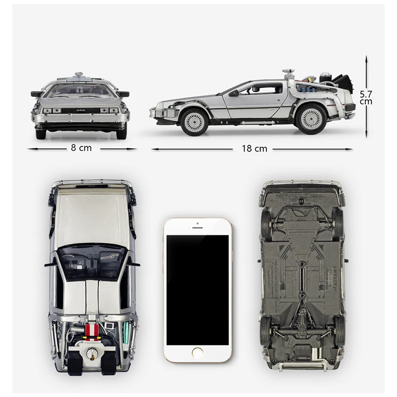 Модель автомобиля WELLY 1:24 модель DeLorean Time Machine Назад в будущее | Игрушки и хобби