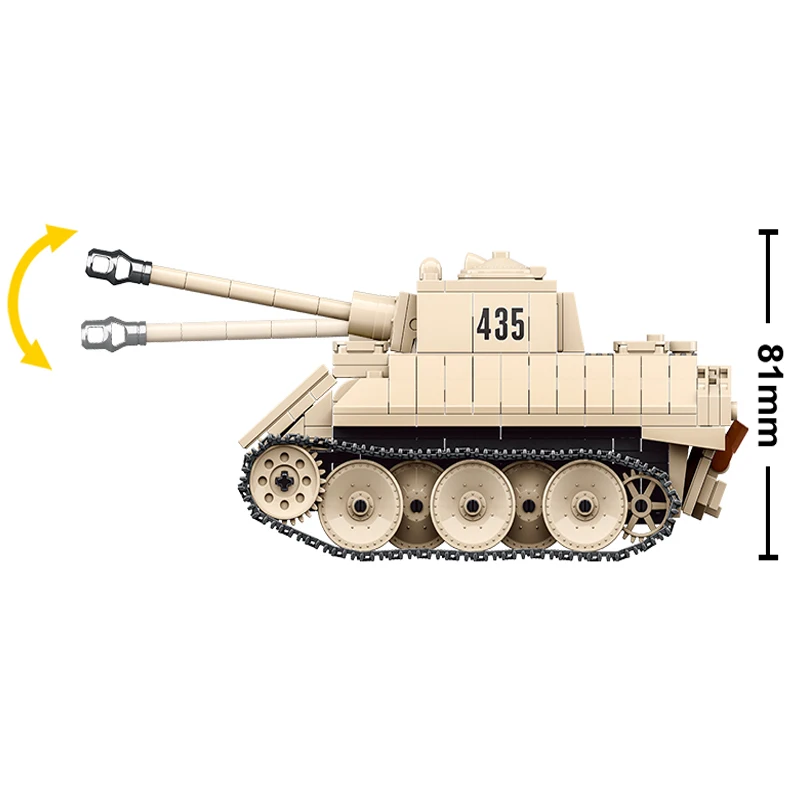 446 штук военный немецкий король модель танка Тигр строительные блоки армии WW2