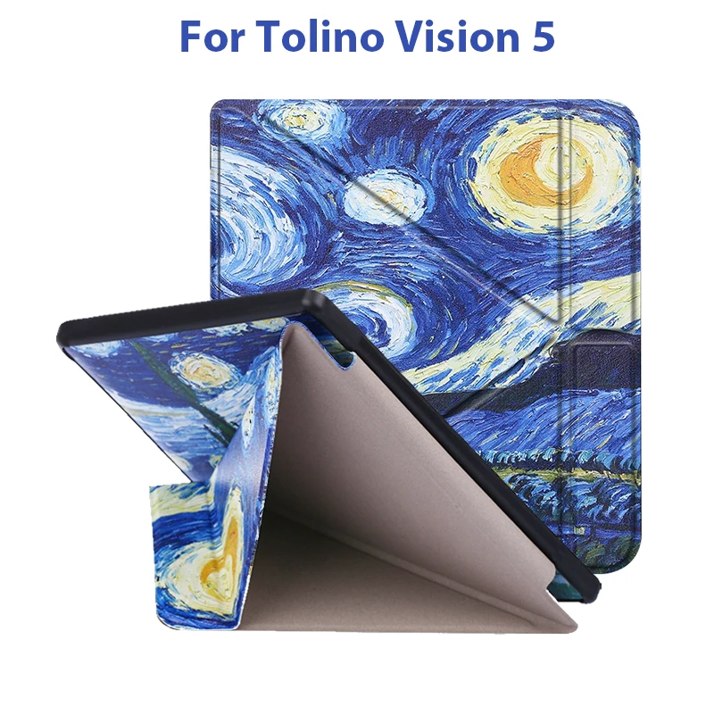 Оригами чехол подставка для Tolino Vision 5 7 дюймов 2019 e reader сна смарт кожаный + защита