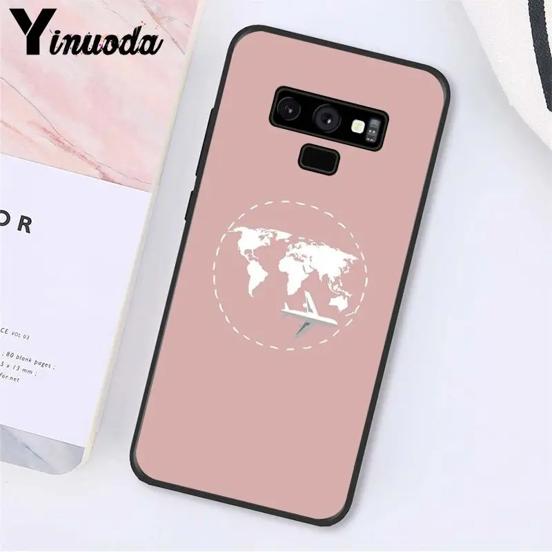 Yinuoda путешествия мир розовый бумажный самолет телефонная связь для Samsung Galaxy A50 Note7