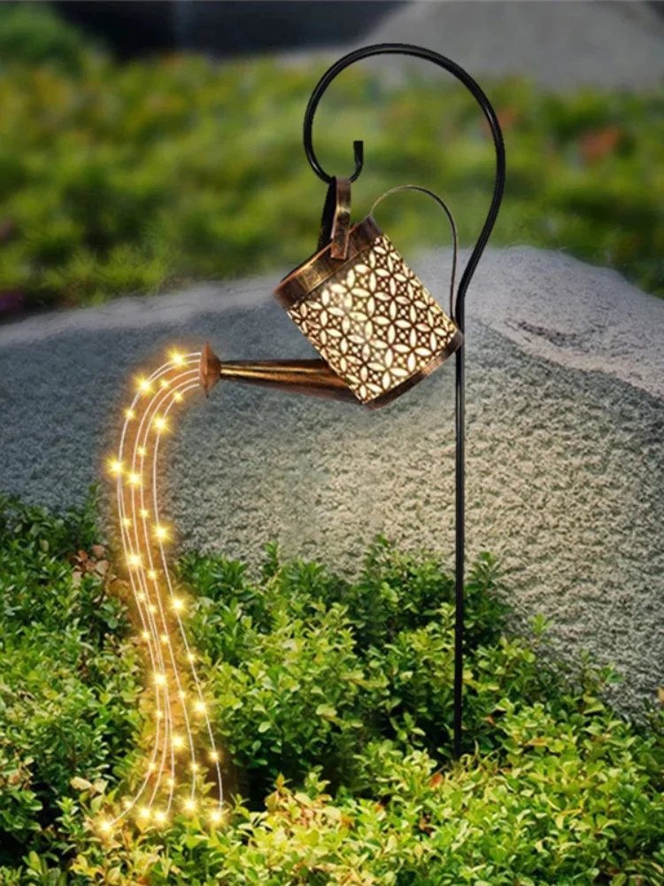 

Solar Energy Led Lights Wire String Watering Can Lamp Garden Decoration Outdoor Ornaments for Yard Outside Patio Decoration