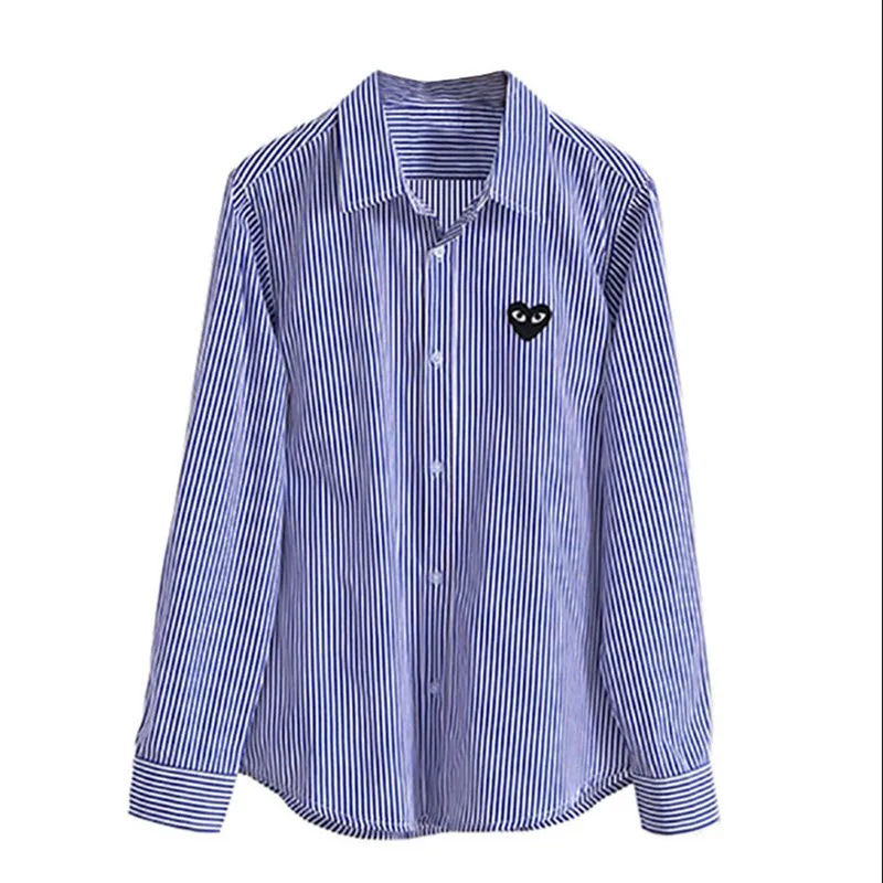 

Japanese Cotton Long Sleeve Casual Striped Shirt for Woman and Man Harajuku Style Female Clothing 2021 Spring Summer Designer