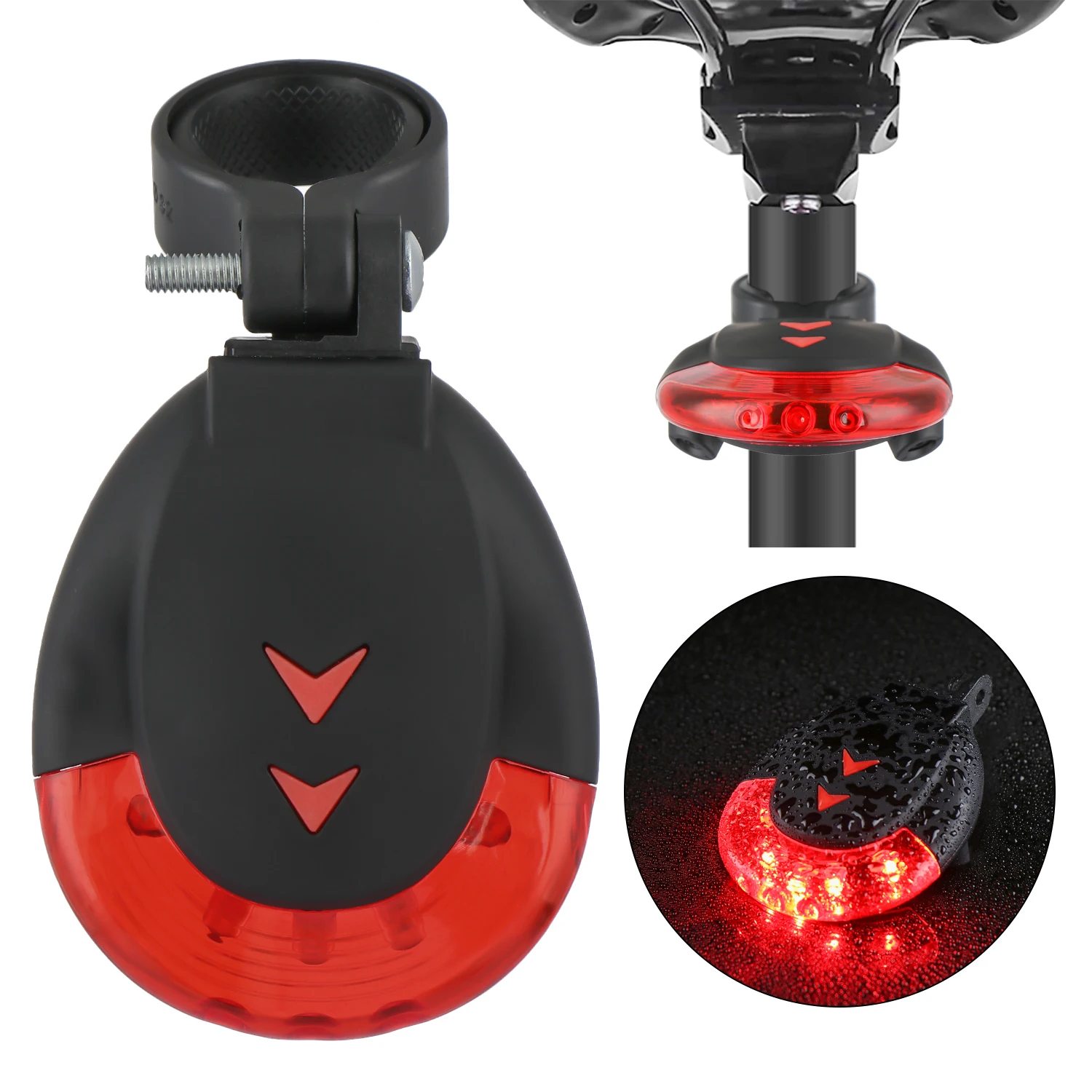 

Bicycle Rear Light 3 LED 7 Light Modes USB Rechargeable Waterproof Cycling Tail light Warning Lamp Fits On Any Road Bikes