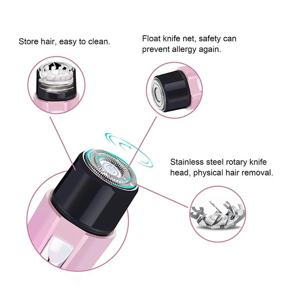 Электрический мини эпилятор для удаления волос Женская безболезненная помада