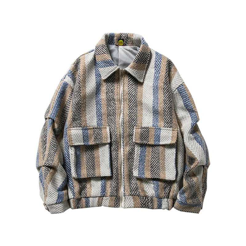 

2019 Men's Fashion Thickening Streetwear Bomber Jacket Loose Coats Male Cardigan High-quality Outerwear Loose Windbreaker M-XL