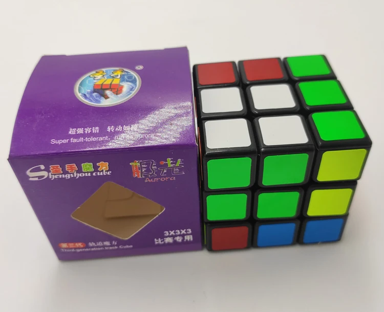 Shengshou Aurora 3x3 cube Black Speed ПВХ наклейка Cubo Magico обучающая игрушка идея подарка Прямая