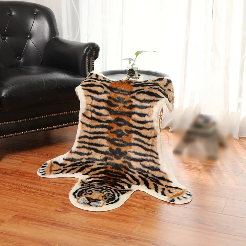Ковер из воловьей кожи с имитацией животных ковер в скандинавском стиле Тигра