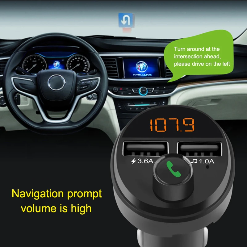 Автомобильный FM-передатчик Bluetooth 5 0 беспроводной комплект громкой связи mp3-плеер