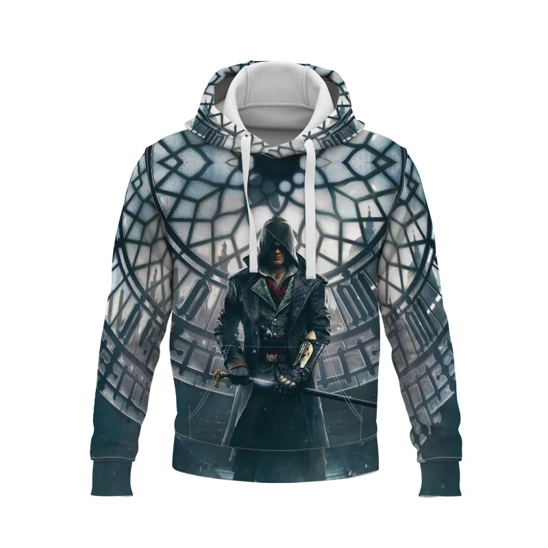 

2020 casual new assassin's creed 3D digital printing sweater trendy hooded pullover sweater
