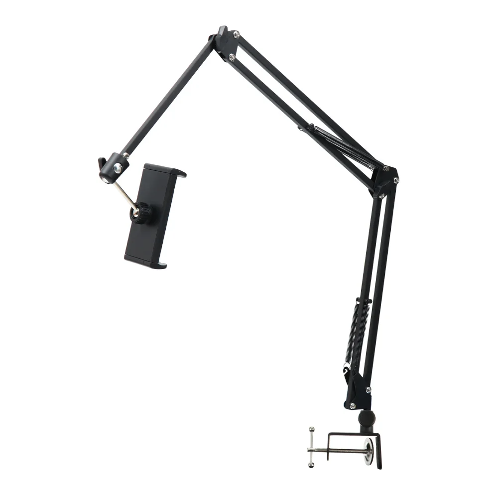 

1pc Phone Support Base Phone Tablet Bracket Bed Head Folding Phone Rack (Black)
