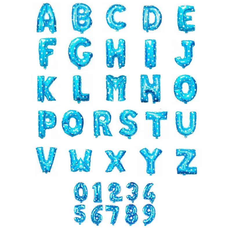 16 дюймов цифры шары имя золотой буквы баллон свадебные День рождения украшения
