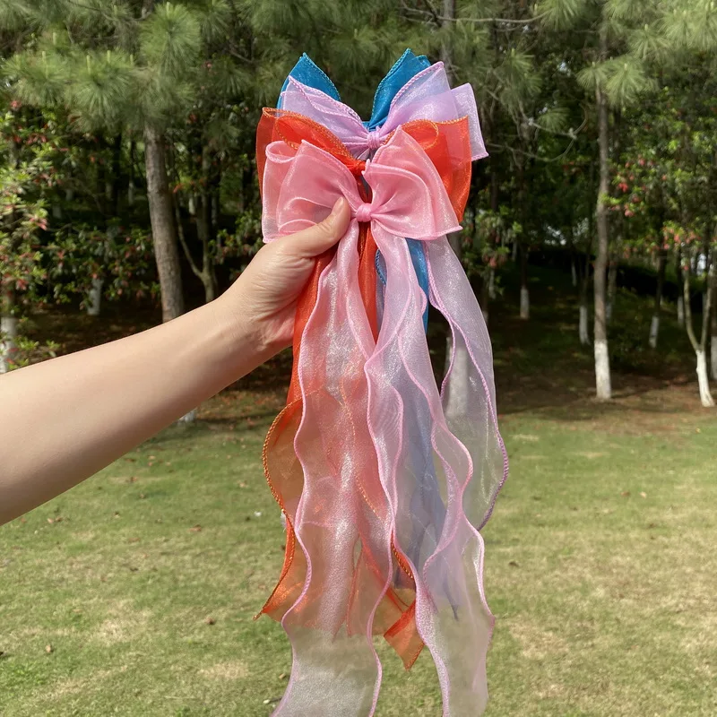 Шпильки для волос с милыми бантами Корея для девочек розовые кружевные большие банты клипсы для волос детские зажимы малыша красные заколки кавайная головная укладка.