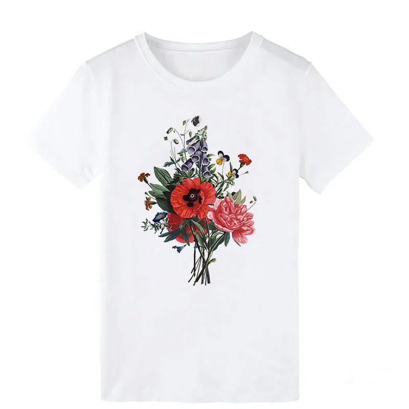 

New Women Watercolor Hot Balloon 90s Streetwear Cartoon Print Lady T-shirts Top Womens Graphic T Shirt Ladies Female Tee T-shirt