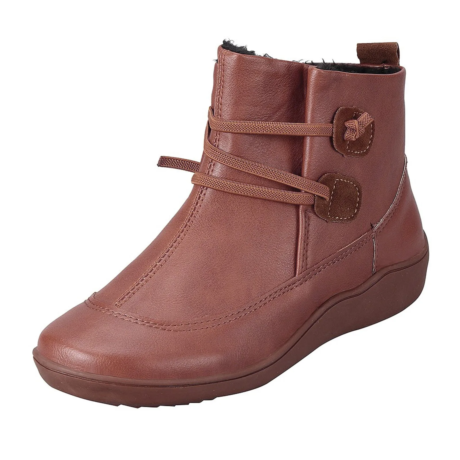 

Retro Boots Short Color Pure Women's Fashion Flat Zipper Breathable Shoes women's boots Boots