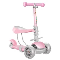 3 in 1 kids children scooter baby walker three wheeled detachable seat adult children kick scooter foldable baby health sports