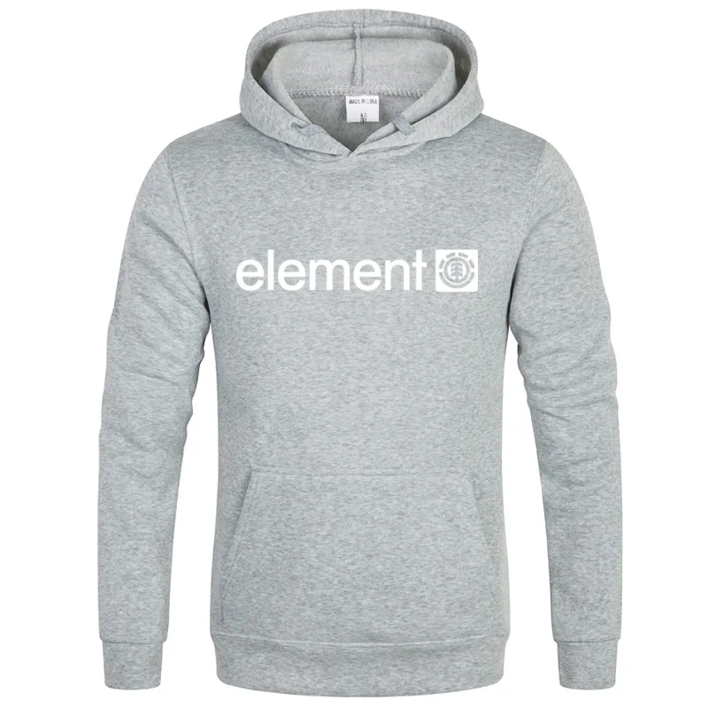 Мужская толстовка с длинным рукавом ELEMENT черная брендовая надписью Осень зима