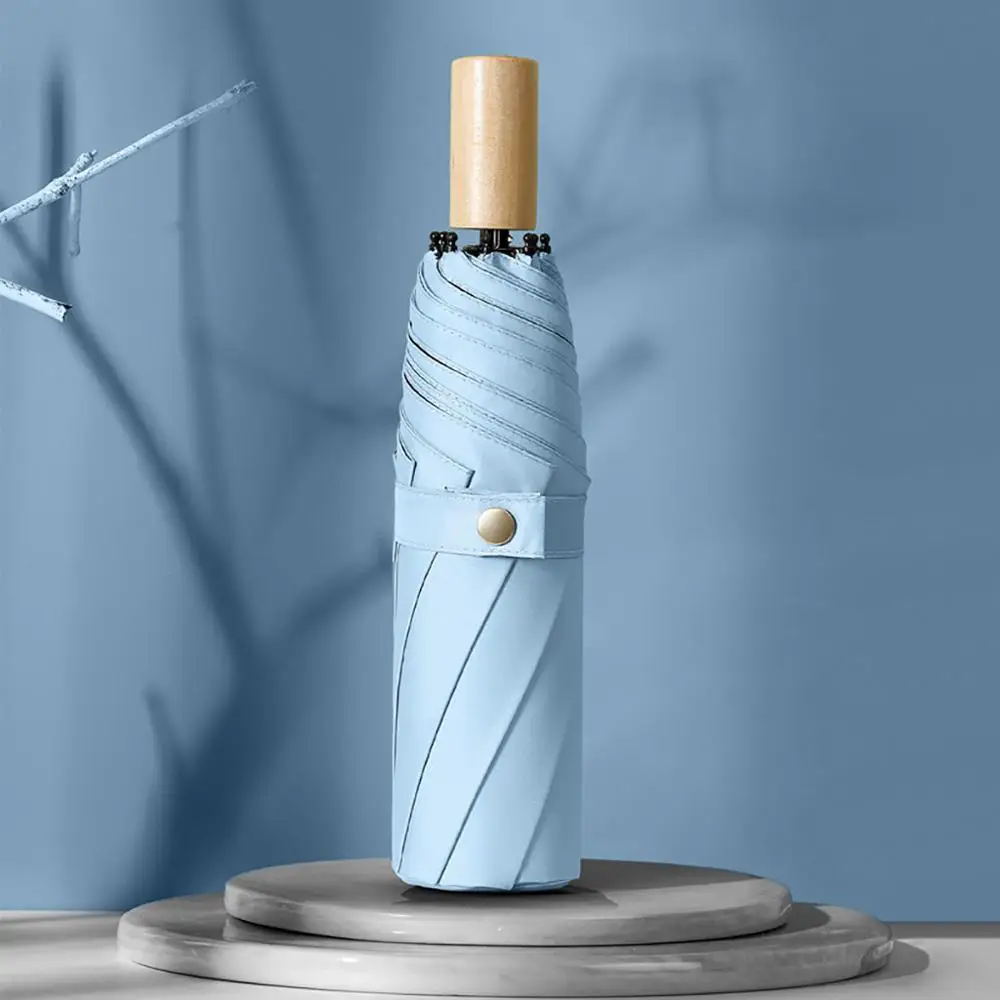 Виниловый Зонт атмосферный однотонный мужской и дорожный ветрозащитный