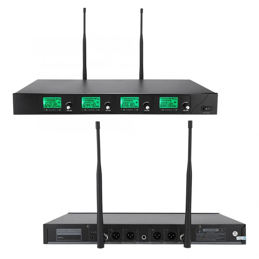 4 канала микрофон беспроводной карманный для большой конференции UHF 615 9 МГц 664 2 100