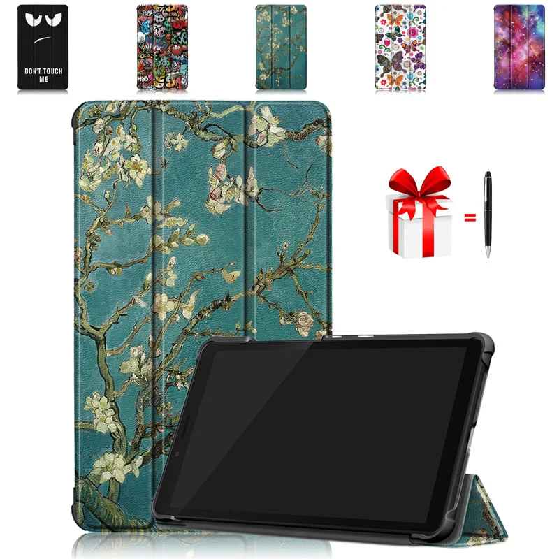 Магнитный чехол для Lenovo Tab M7 искусственная кожа умный защитный + ручка|Чехлы