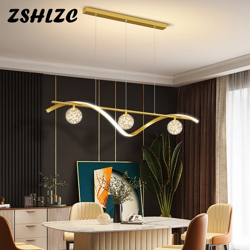 

Minimalist LED Pendant Lights For Dining Room Kitchen Bedroom lustre Black Gold Hanging Pendant Lamp Indoor Lighting AC110-240V