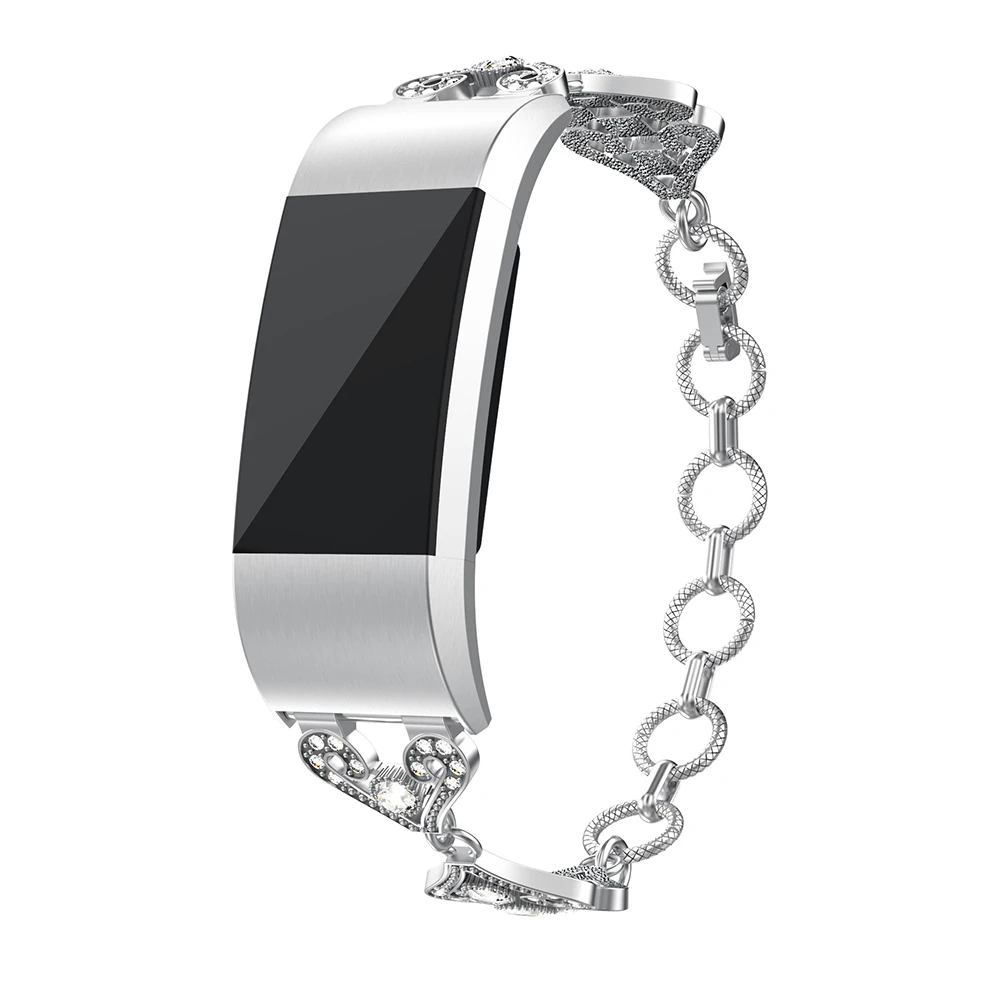 Новый браслет из сплава для часов Fitbit Charge 2 с украшением Стразы ремешок |