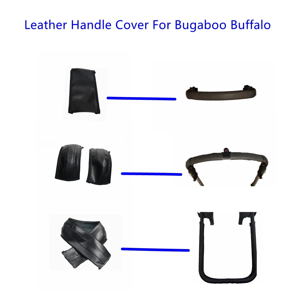 Фото Чехол-бампер из искусственной кожи для коляски Bugaboo Buffalo ручка для коляски, защитный чехол для подлокотника, аксессуары для коляски №1