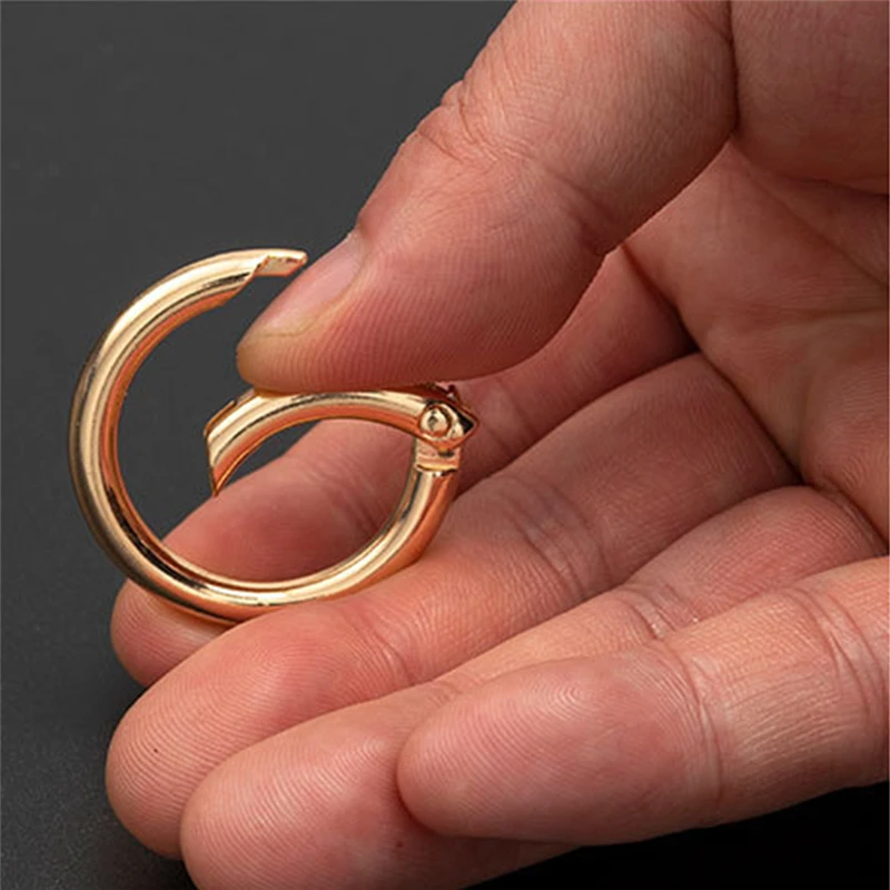 2PCs Metal Spring Gate O Ring Openable Keyring Bag Belt Strap Buckle Dog Chain Snap Clasp Clip Trigger Luggage Leathercraft Acc | Дом и сад